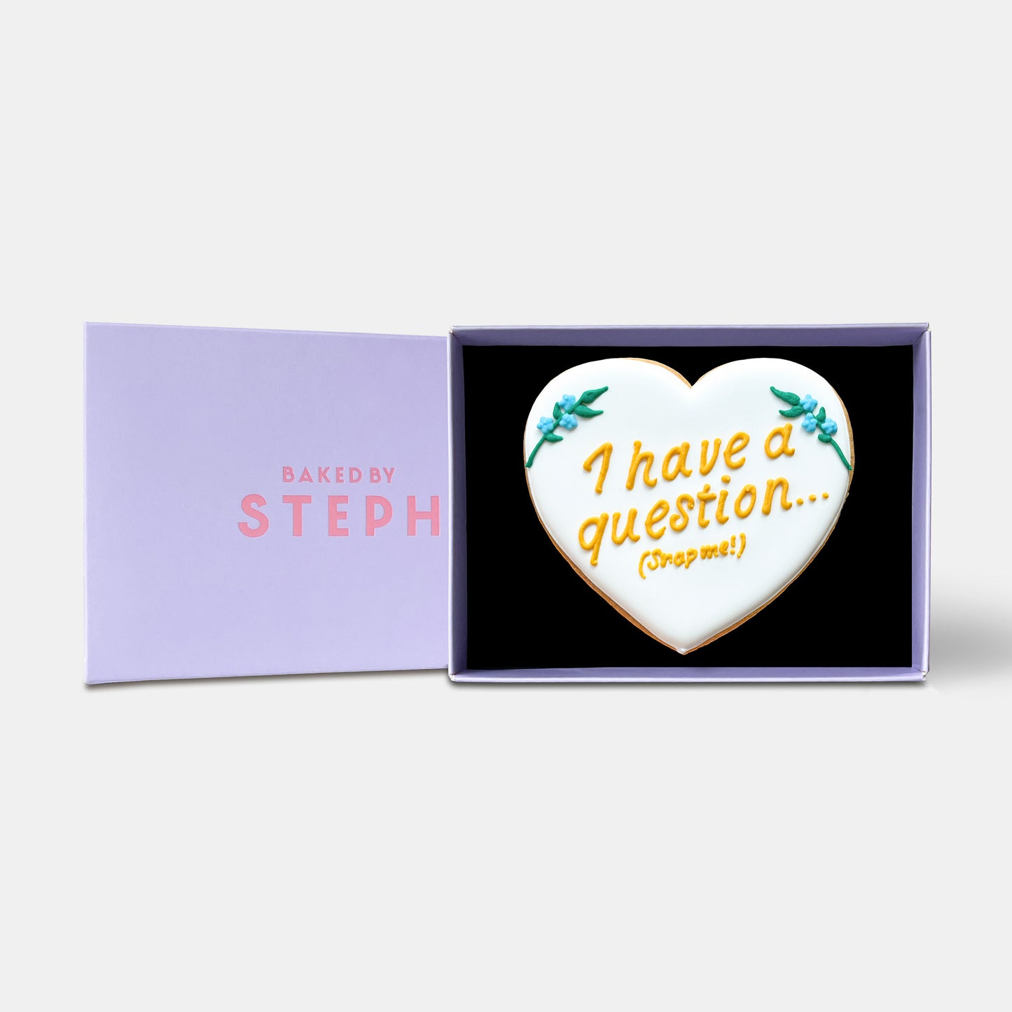 Wedding Party Proposal Secret Message Heart Letterbox Iced Cookie