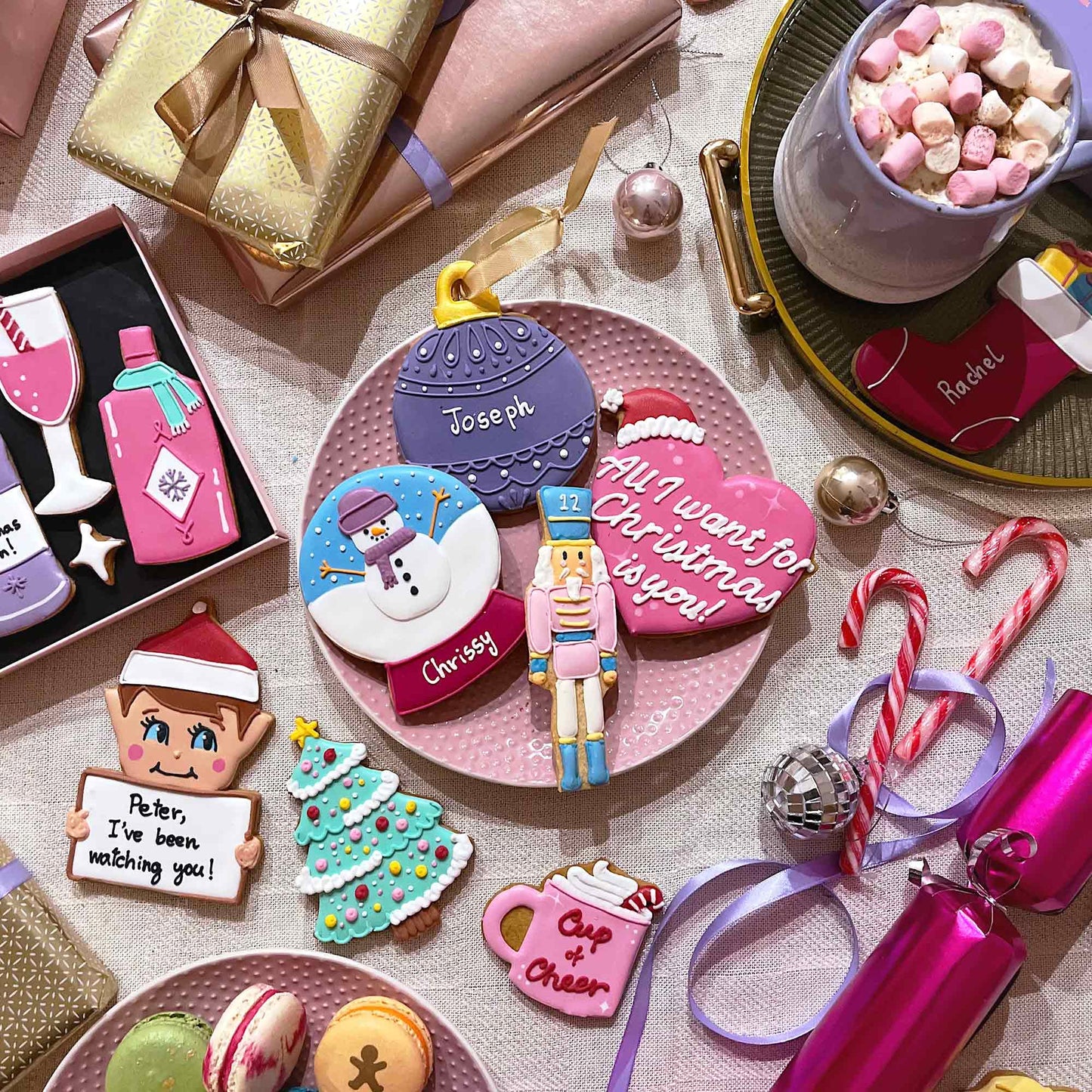 Personalised Classic Christmas Cookie Box