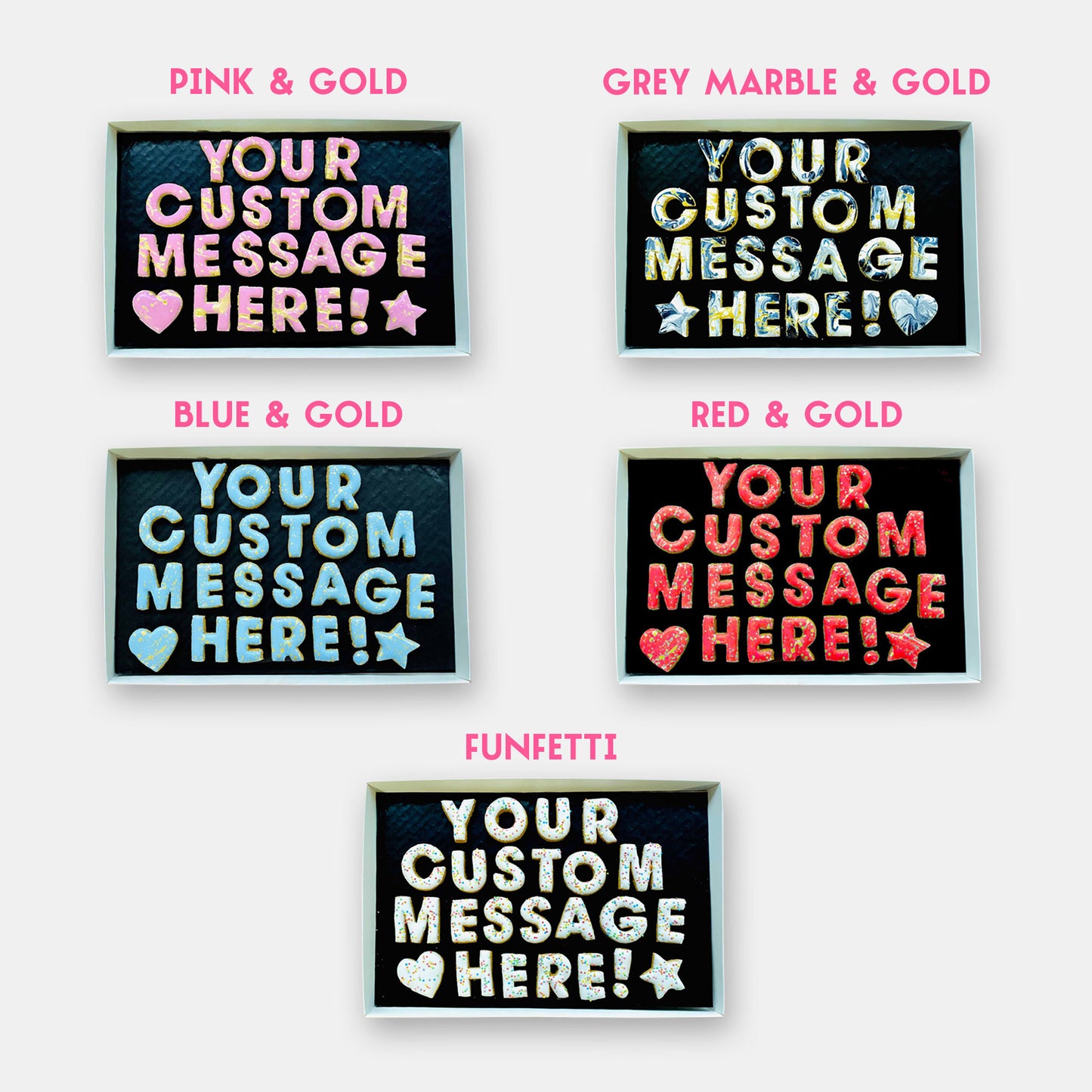 Vegan Personalised Custom Cookie Message Box