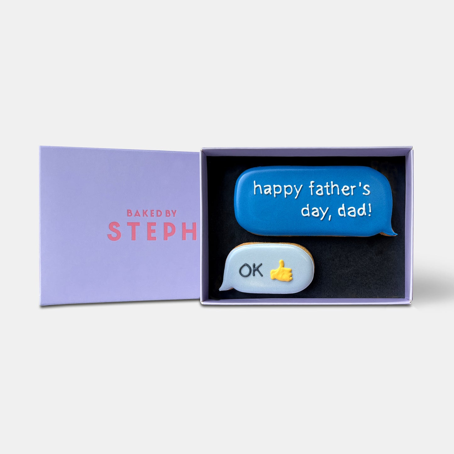 Father's Day OK Text Letterbox Iced Cookies