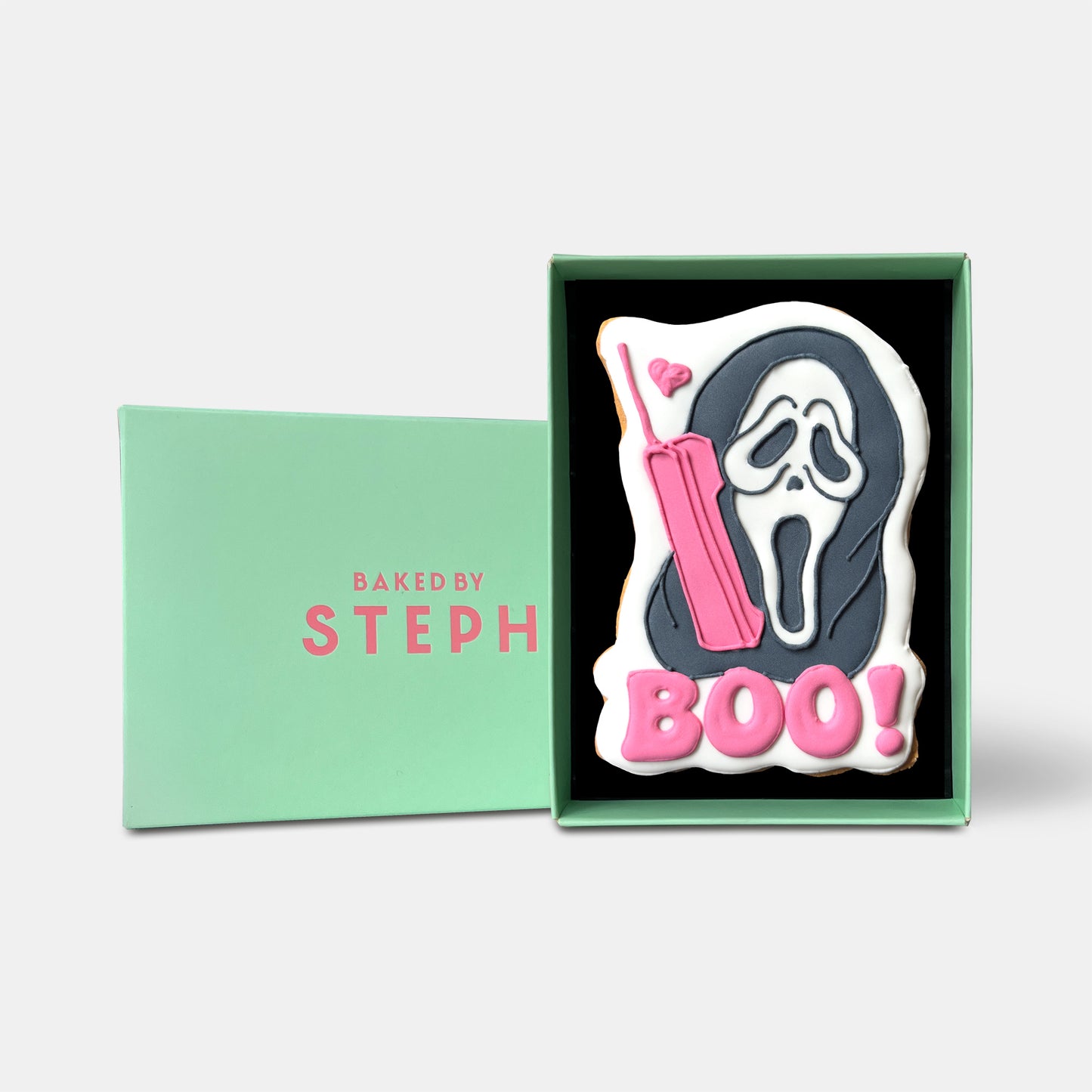 Ghostface Phonecall Halloween Letterbox Iced Cookie