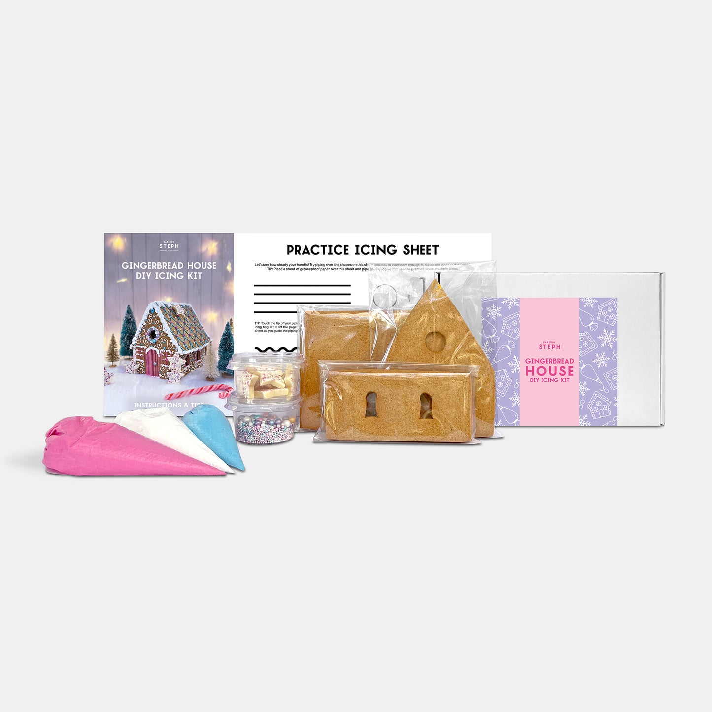 Gingerbread House Christmas DIY Cookie Icing Kit