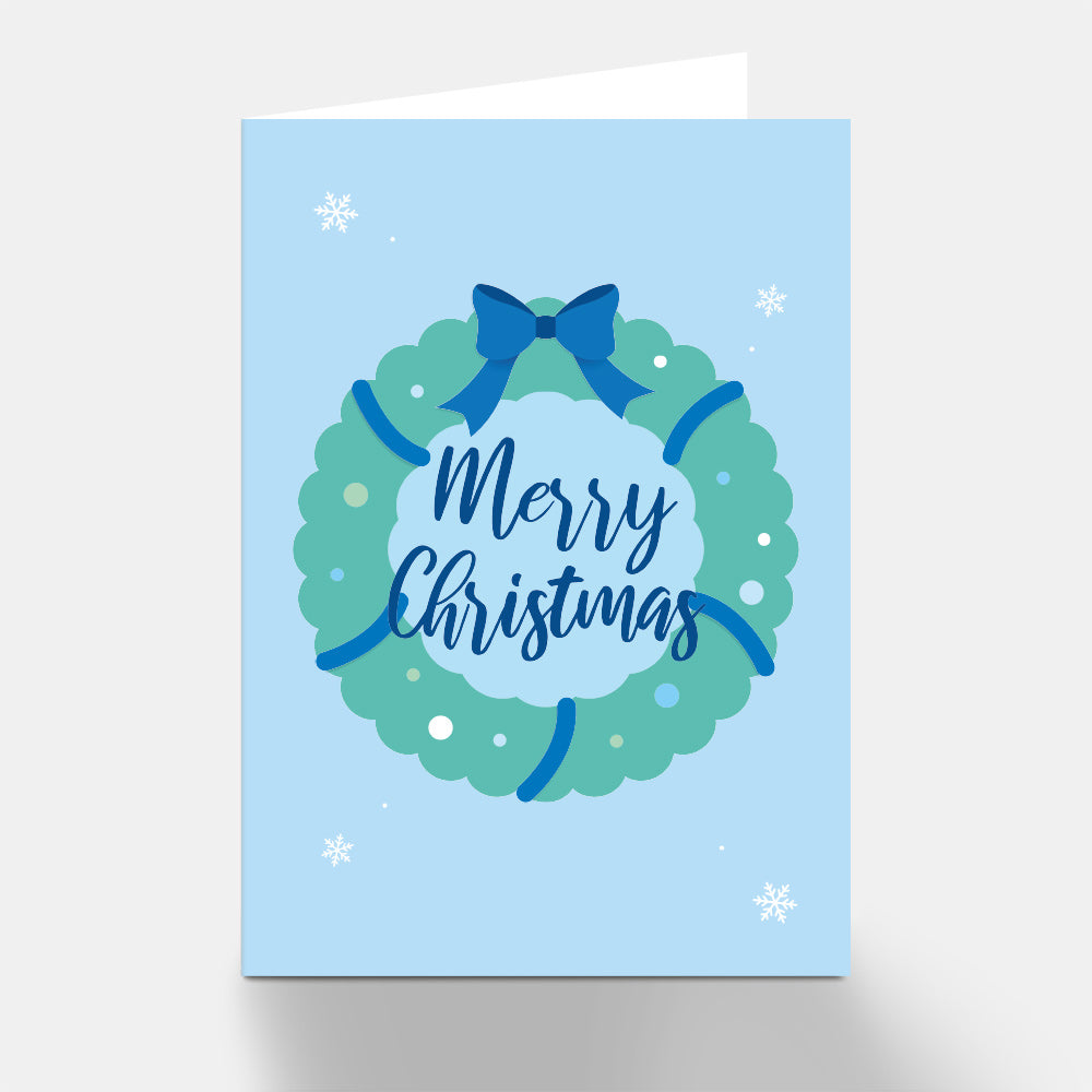 Merry Christmas Wreath Greeting Card