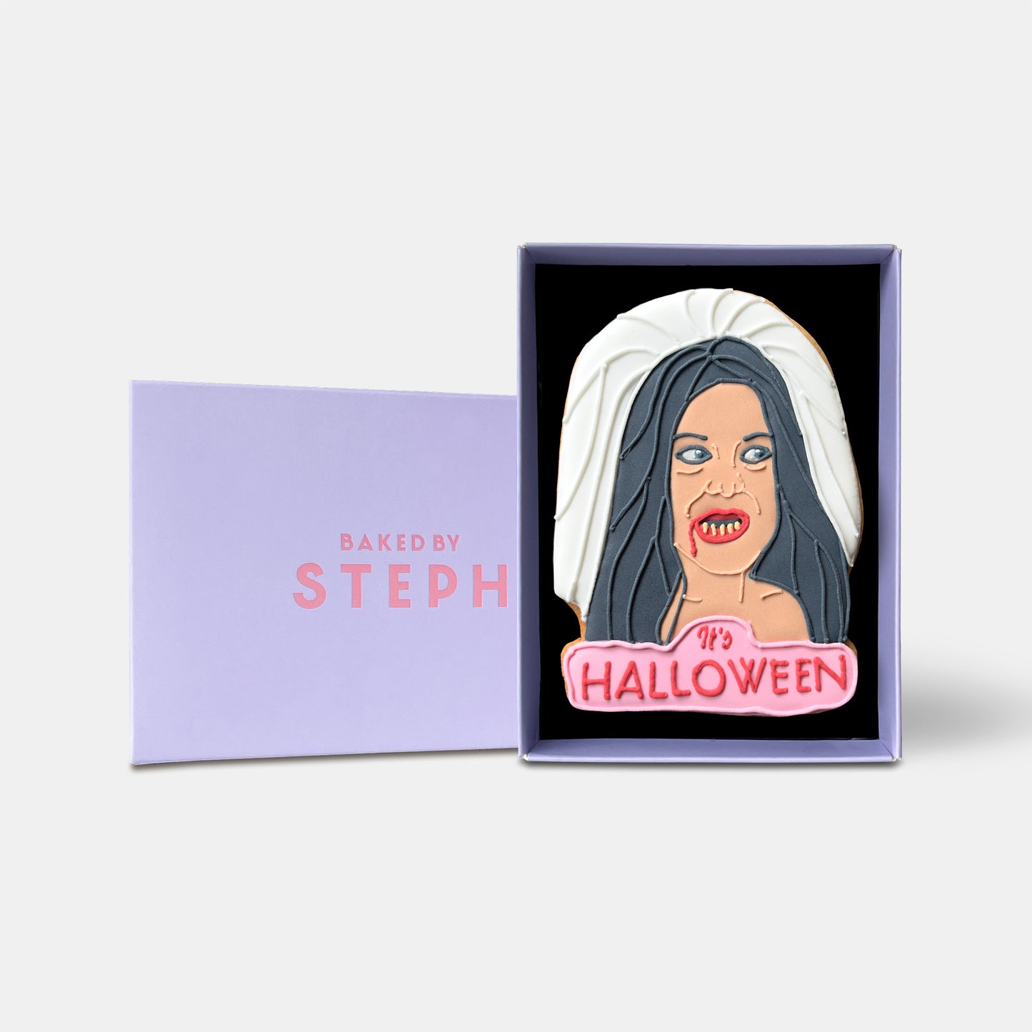 Hallow-Mean Zombie Bride Halloween Letterbox Iced Cookie