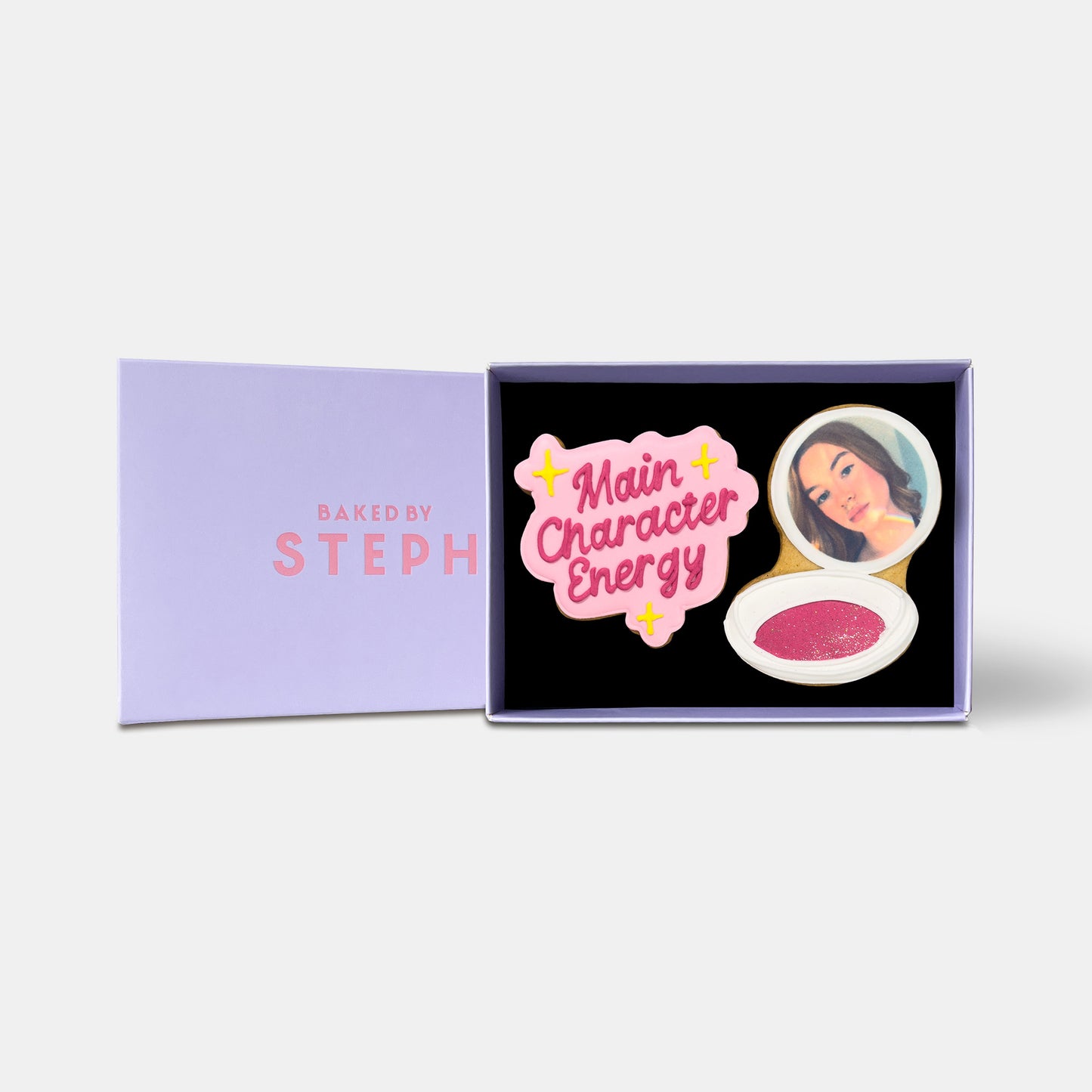 Main Character Energy Letterbox Printed Edible Photo Iced Cookies