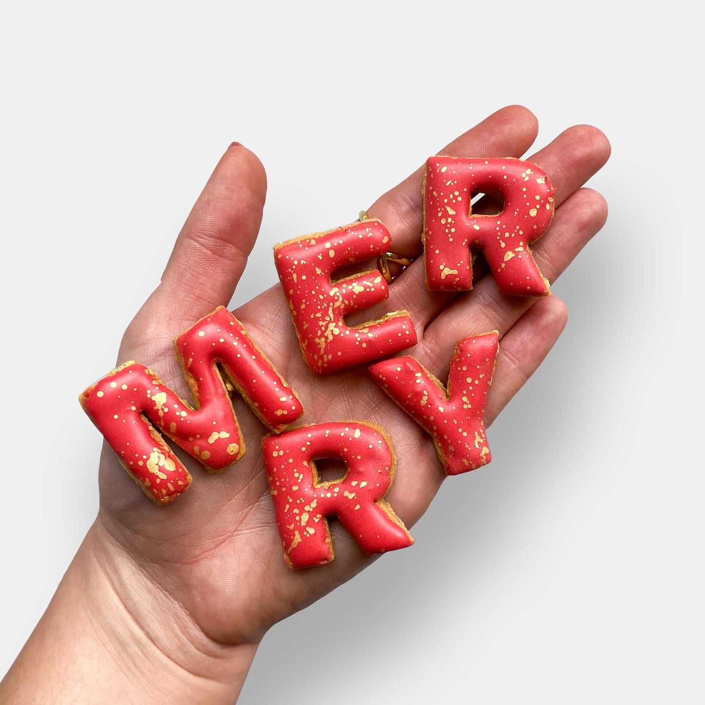 Vegan Merry Christmas Message Letterbox Cookies