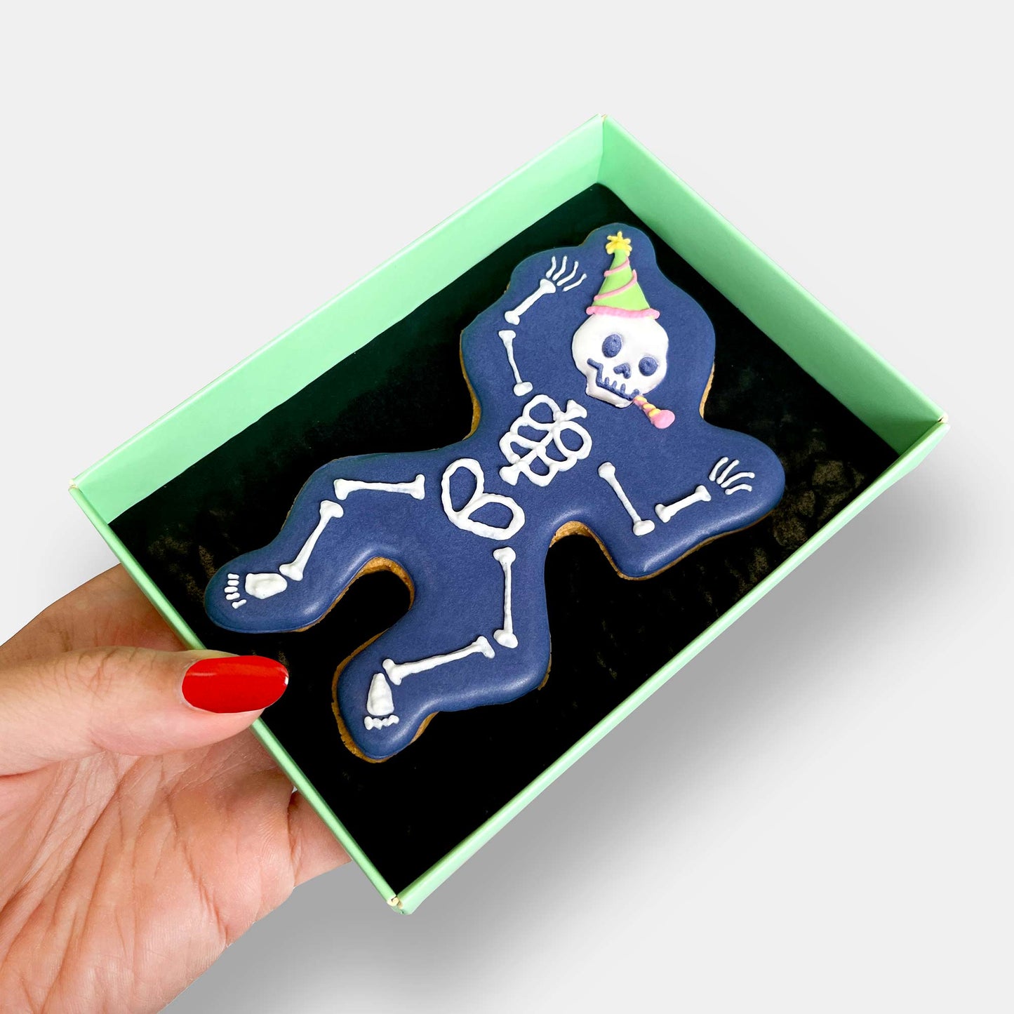 Party Skeleton Letterbox Cookie