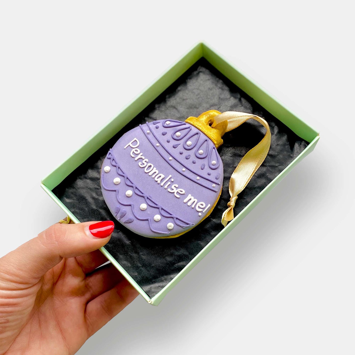 Personalised Bauble Letterbox Cookie