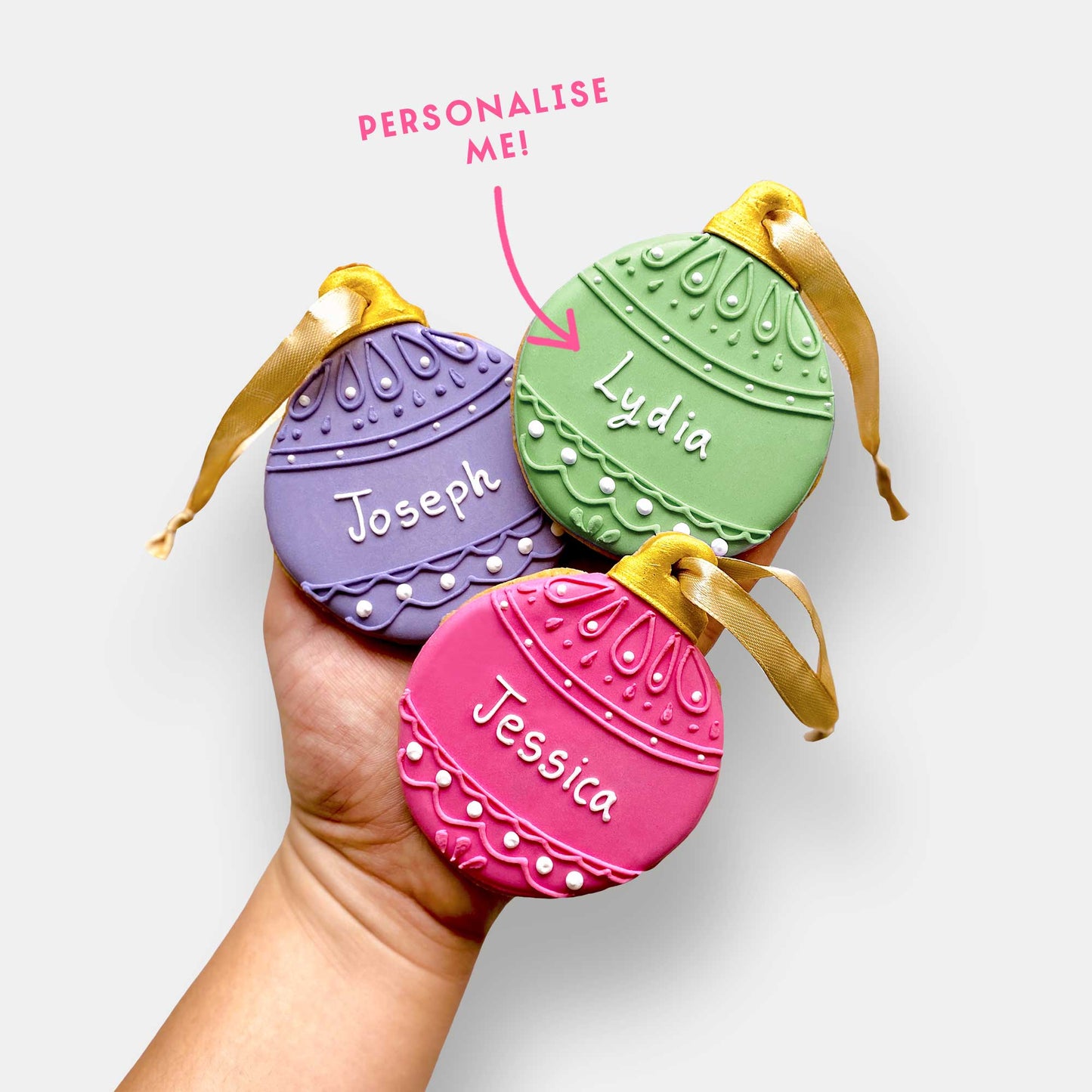 Personalised Bauble Letterbox Cookie