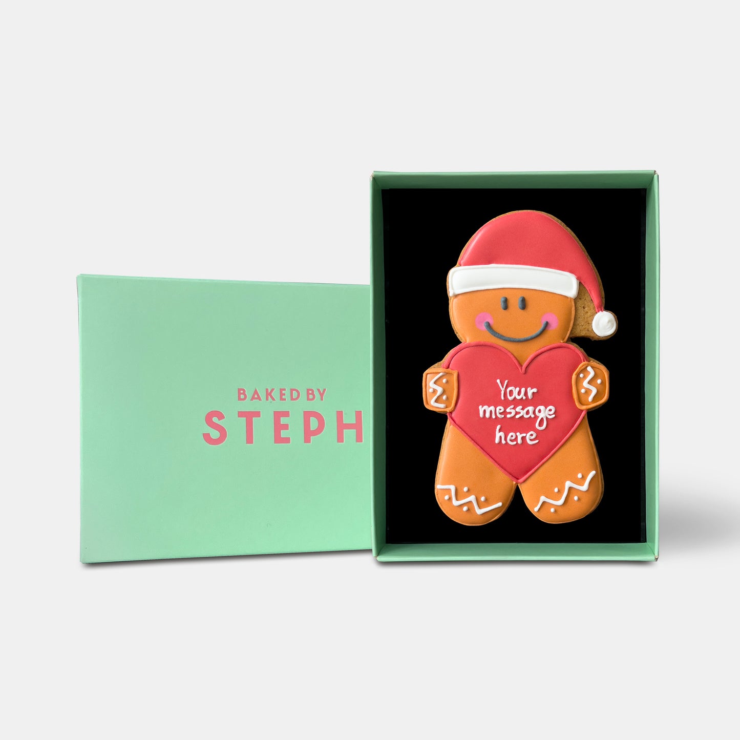 Personalised Christmas Gingerbread Person Letterbox Iced Cookie