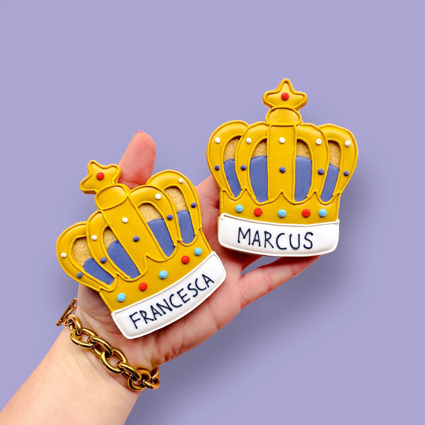 Personalised Crown Letterbox Cookie