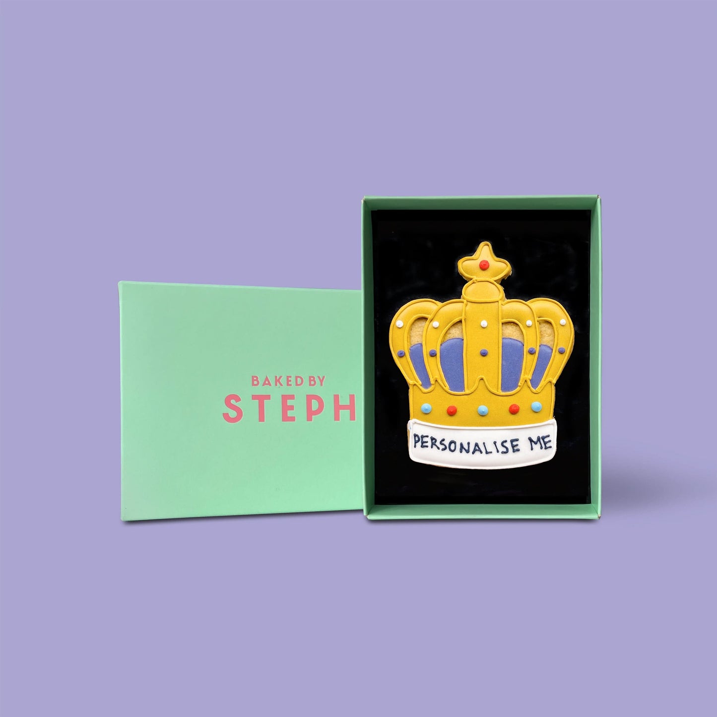 Personalised Crown Letterbox Cookie