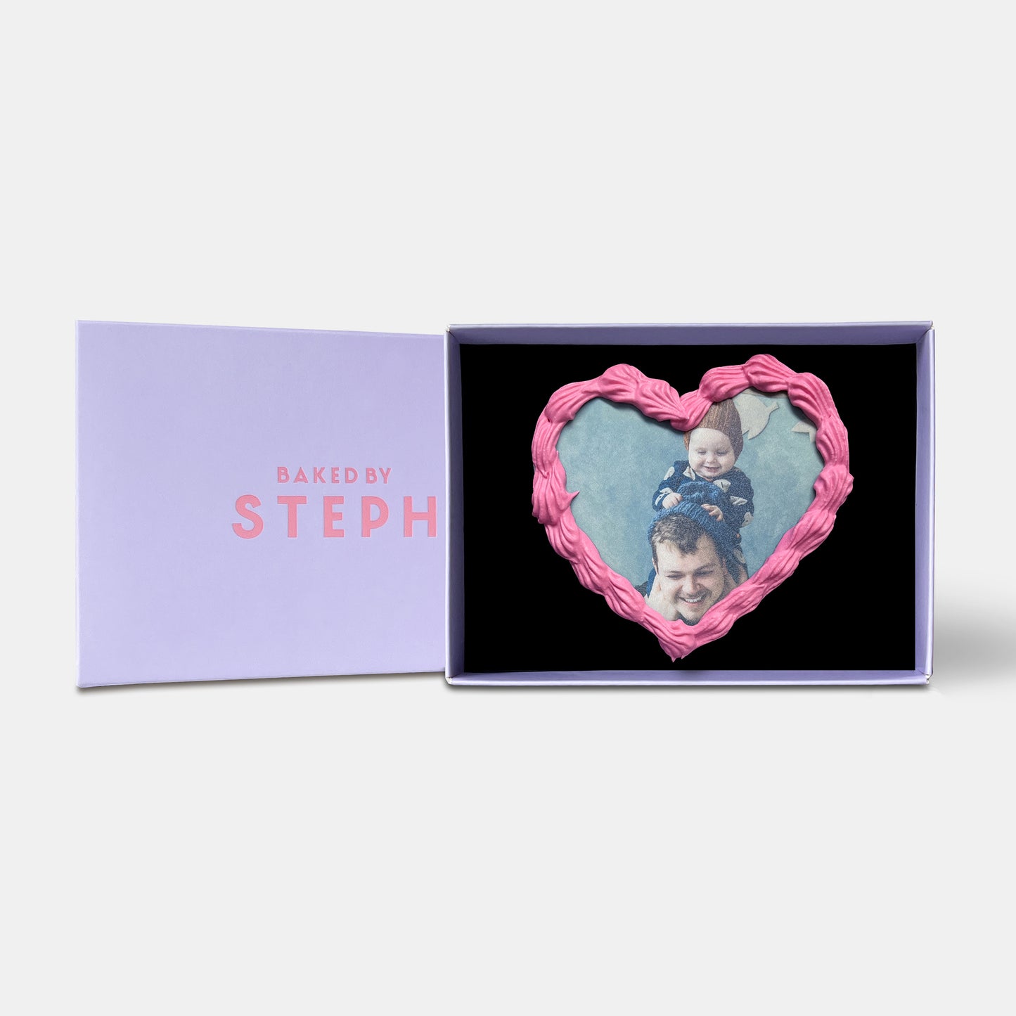 Edible Photo Heart Birthday Letterbox Iced Cookie
