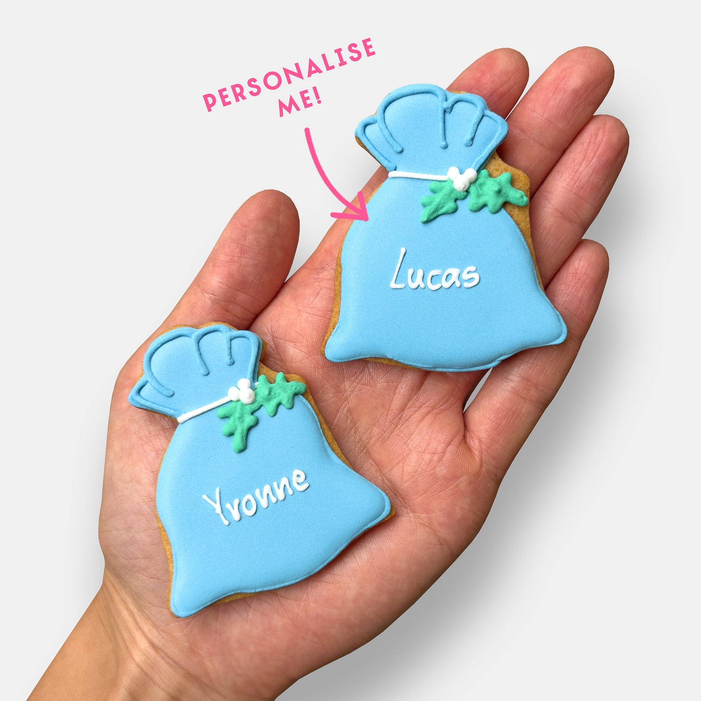 Personalised Festive Night Christmas Letterbox Iced Cookies