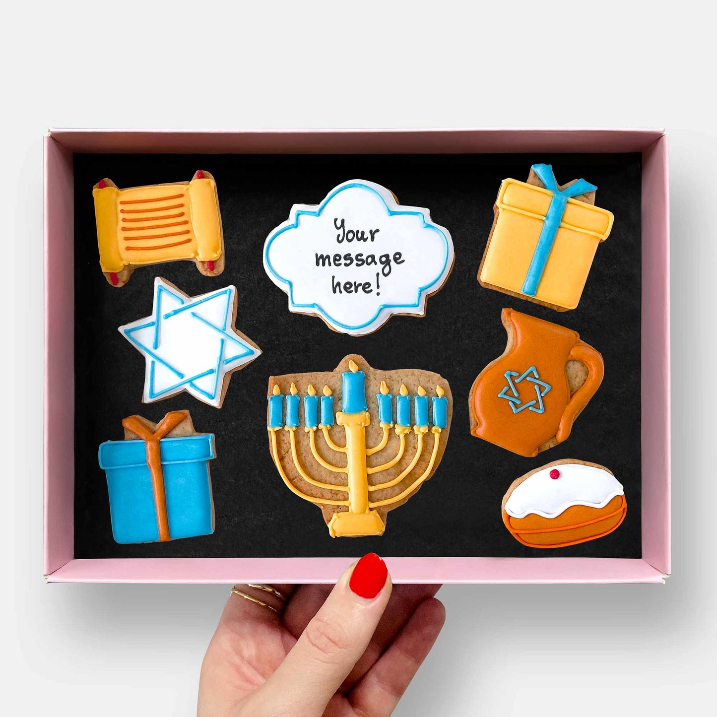 Personalised Hanukkah Letterbox Cookies