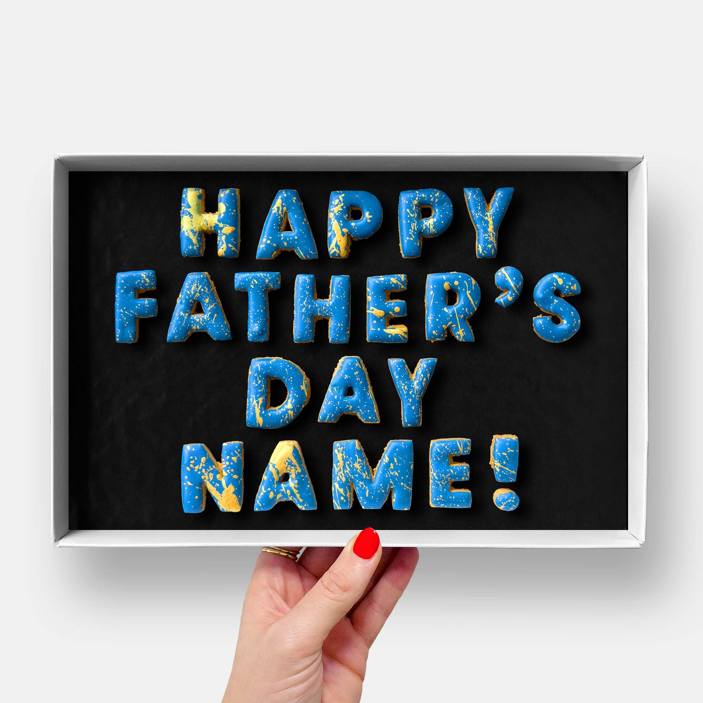 Personalised Happy Father's Day Cookie Message Box