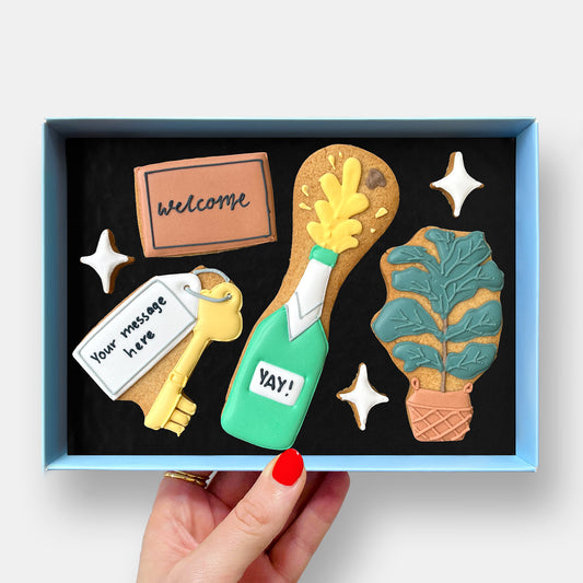 Personalised New Home Letterbox Iced Cookies