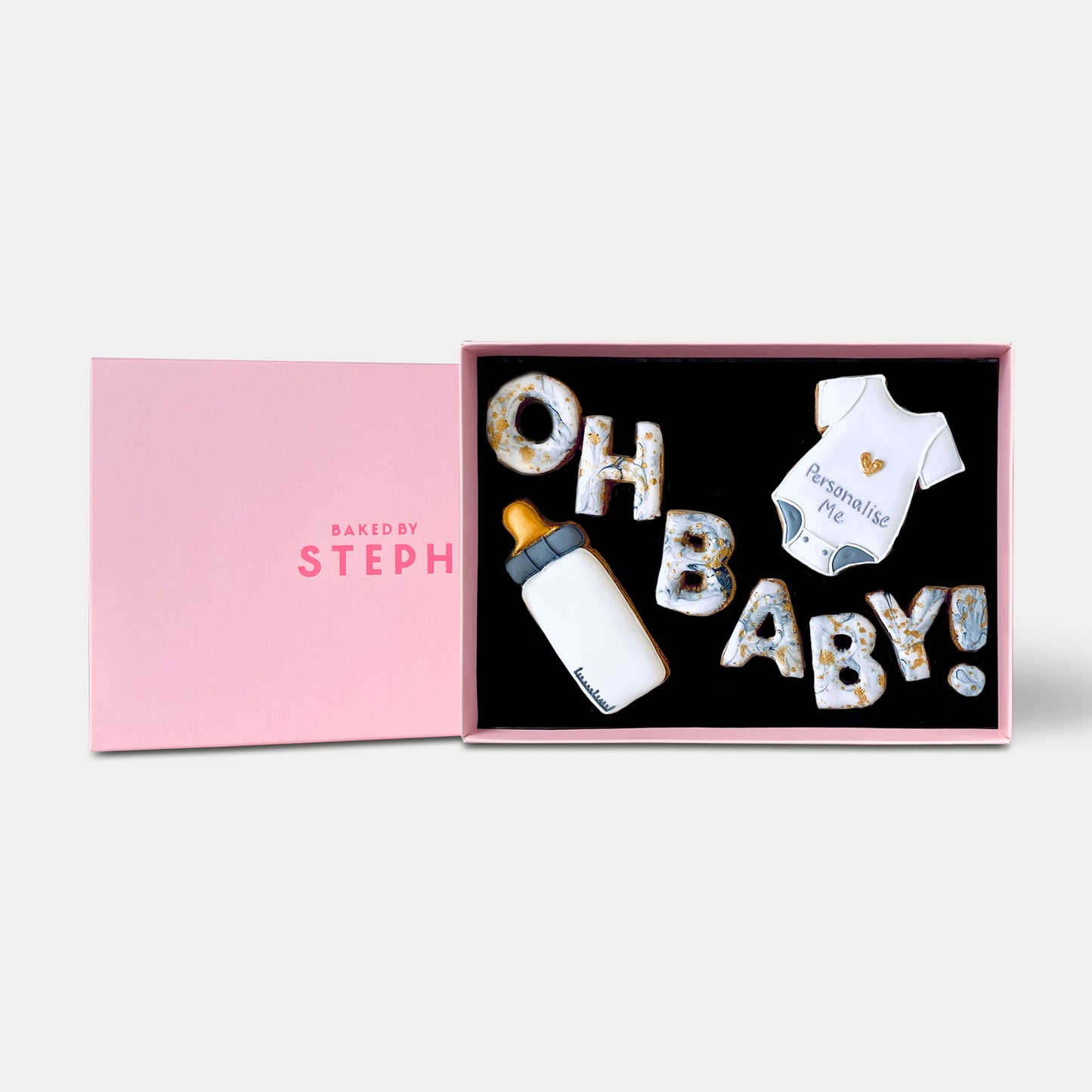 Personalised Oh Baby! - New Baby Letterbox Iced Cookies