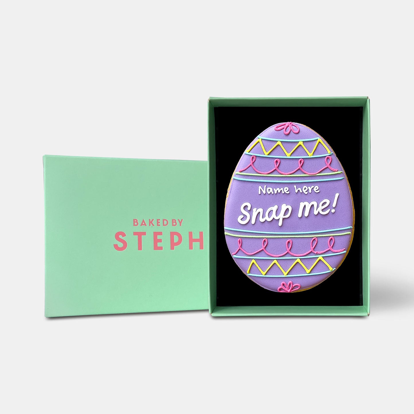 Personalised Secret Message Easter Egg Letterbox Iced Cookie