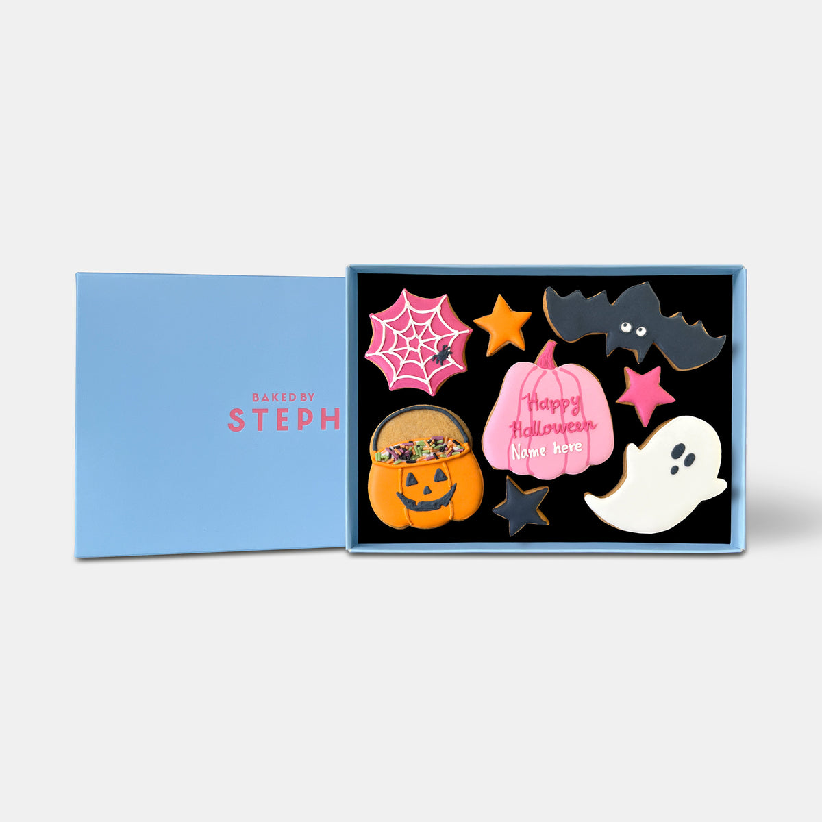 Vegan Personalised Spooky Halloween Letterbox Iced Cookies