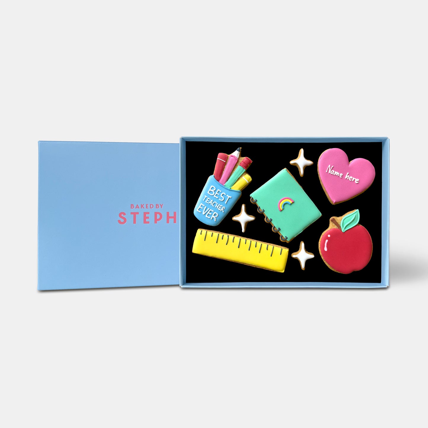 Personalised Thank You Teacher Letterbox Iced Cookies