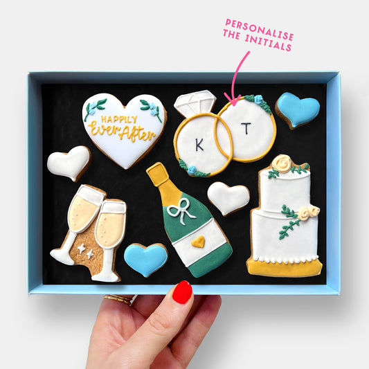 Personalised Wedding Gift Letterbox Iced Cookies