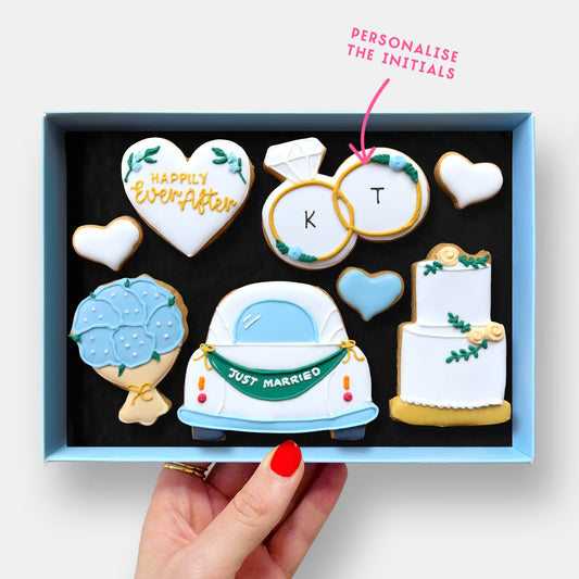 Personalised Wedding Gift Car Letterbox Iced Cookies