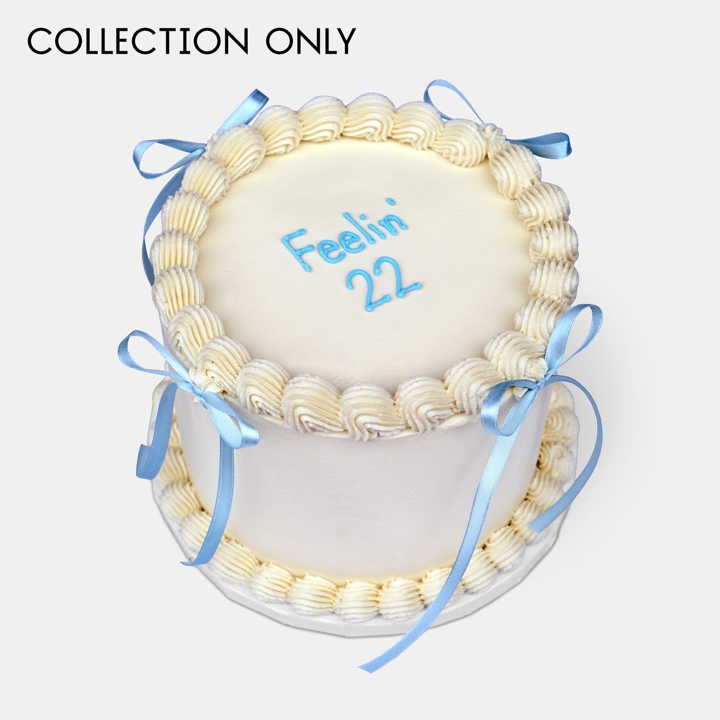 Personalised Blue Ribbon Cake