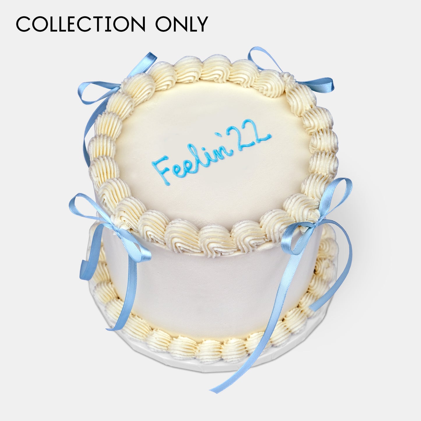 Personalised Blue Ribbon Cake