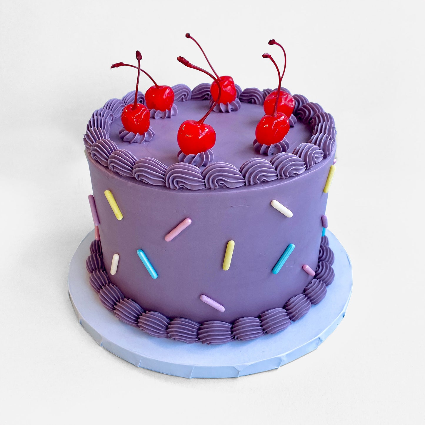 Purple Cherry Sprinkle Cake