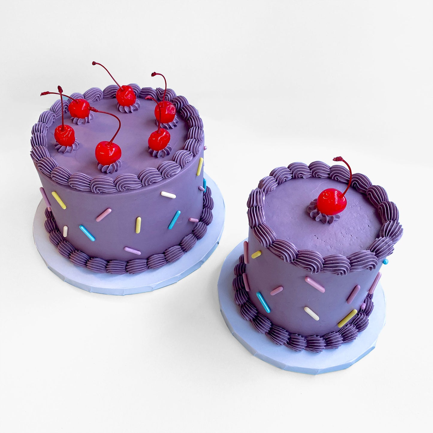Purple Cherry Sprinkle Cake