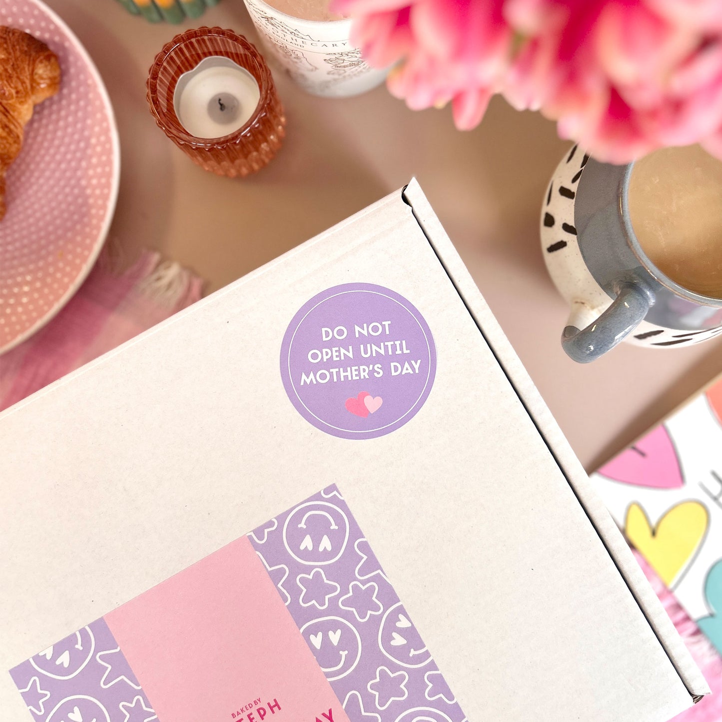 Personalised Mother's Day Floral Letterbox Iced Cookies