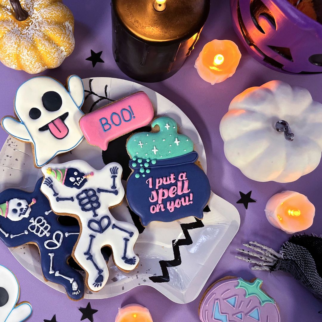 Party Skeleton Letterbox Cookie