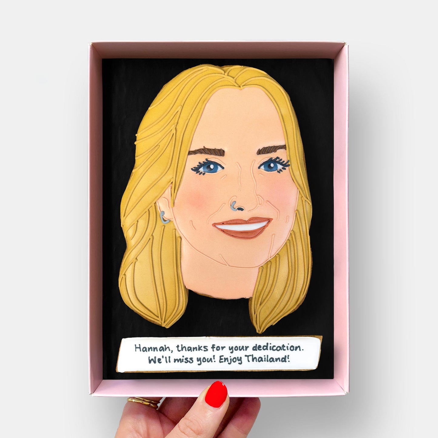 Custom Face & Message Iced Letterbox Cookie