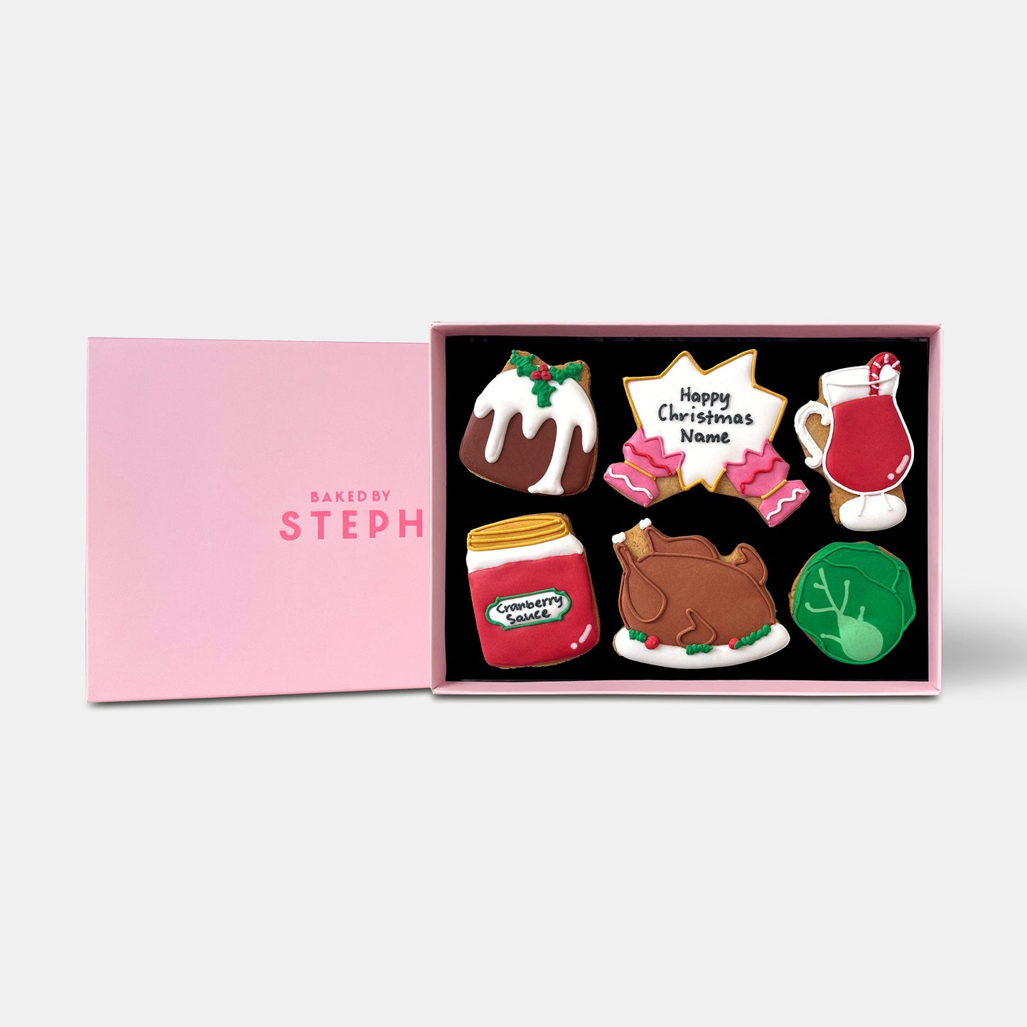 Personalised Festive Feast Letterbox Cookies - Baked by Steph