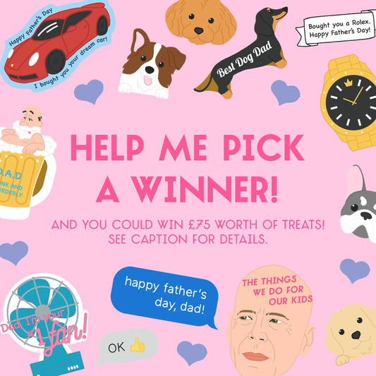 Win £75 worth of Father's Day treats by voting for your fave design 🕺