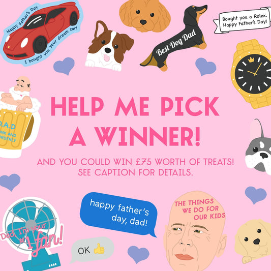 Win £75 worth of Father's Day treats by voting for your fave design 🕺 - Baked by Steph