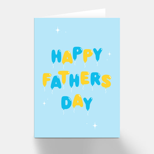Father's Day Balloons Greeting Card