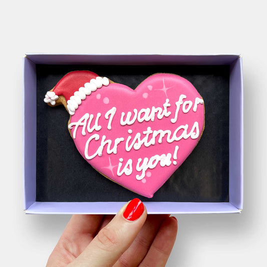 All I Want Heart Letterbox Cookie