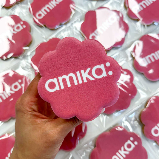 Custom Shape Printed Branded Logo Iced Cookies
