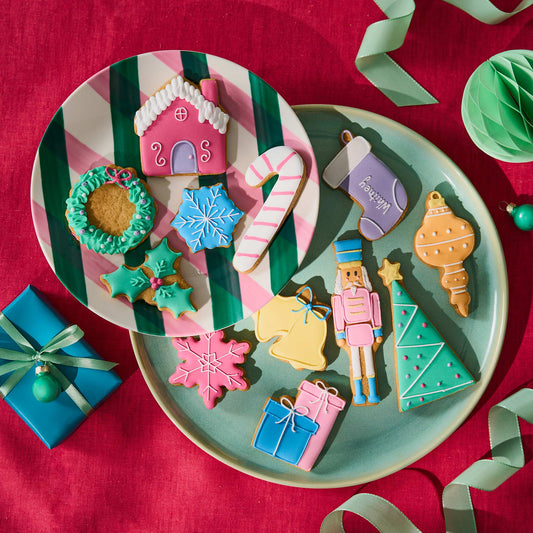 Personalised Classic Christmas Iced Cookie Box