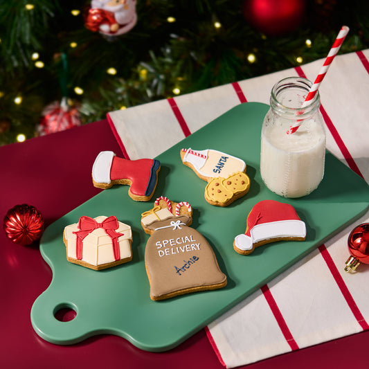 Personalised Special Delivery Christmas Letterbox Iced Cookies