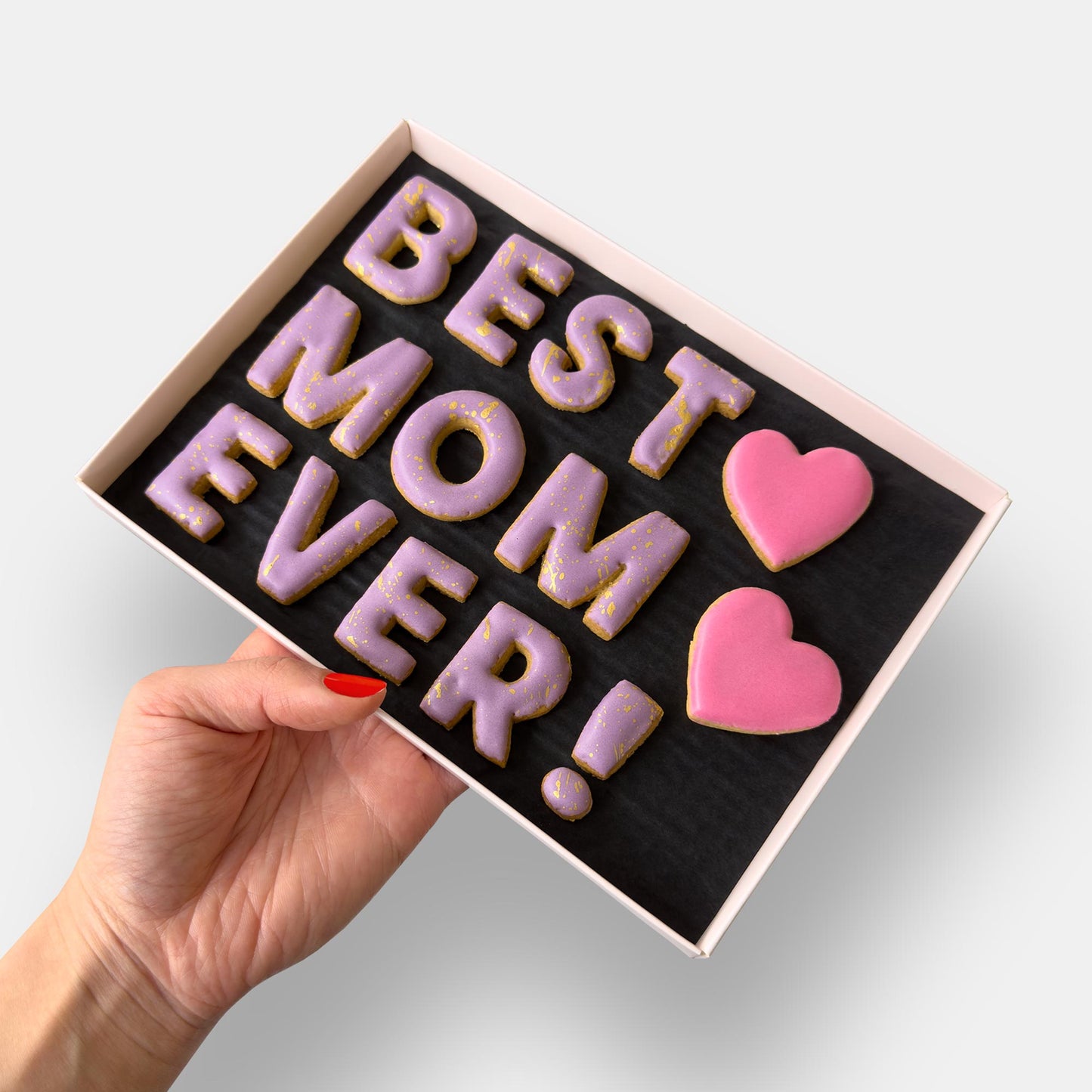 Best Mom Ever Mother's Day Letterbox Message Iced Cookies