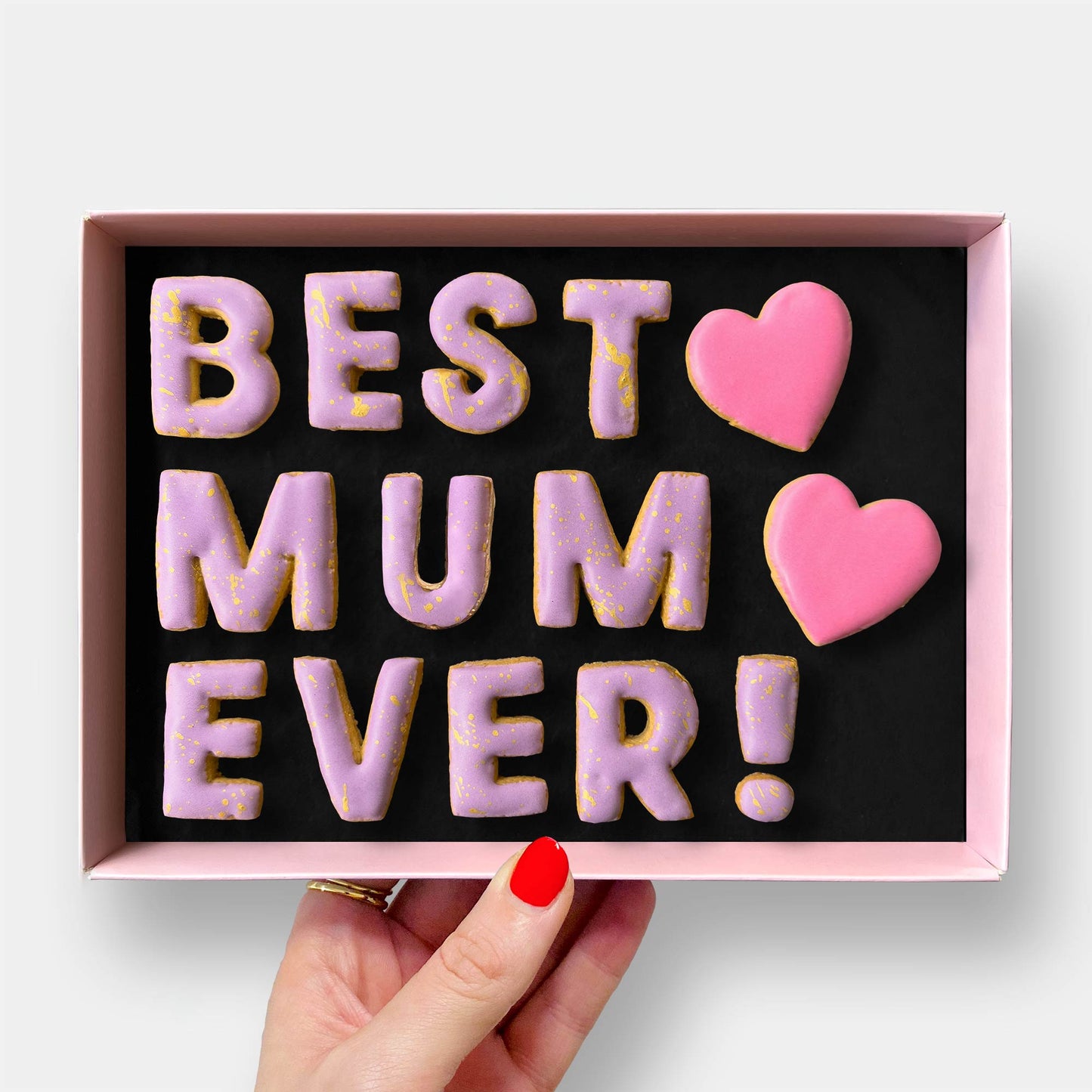 Vegan Best Mum Ever Mother's Day Letterbox Message Iced Cookies