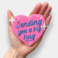 Big Hug Pink Heart Thinking Of You Letterbox Iced Cookie