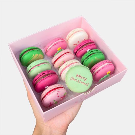 Festive Christmas Macarons (Box of 12)