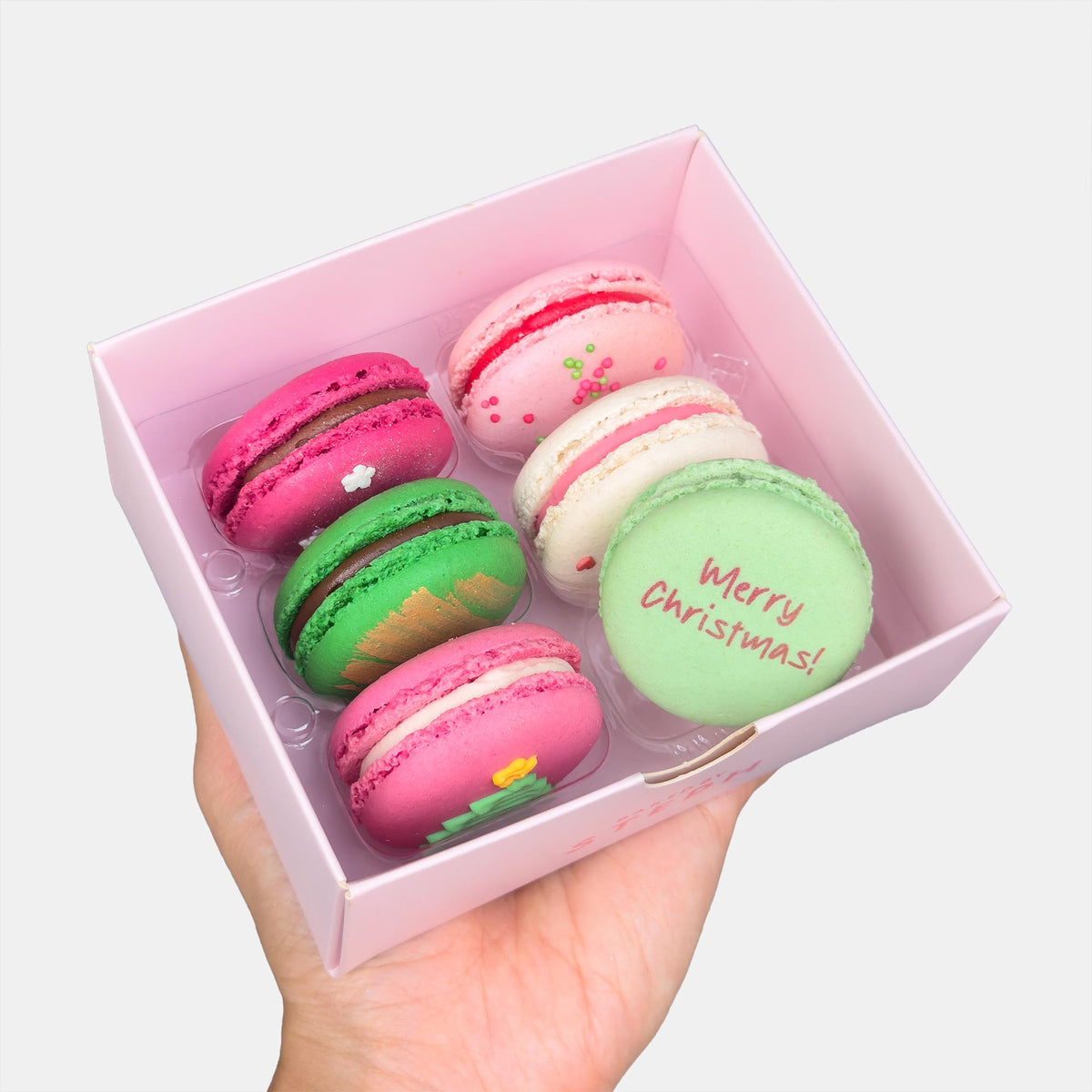 Festive Christmas Macarons (Box of 6)