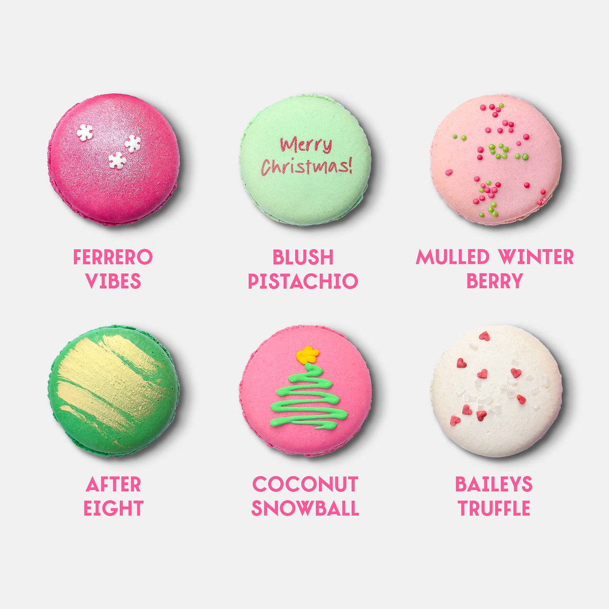 Festive Christmas Macarons (Box of 12)