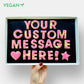 Vegan Personalised Custom Iced Cookie Message Box - Pink (30)