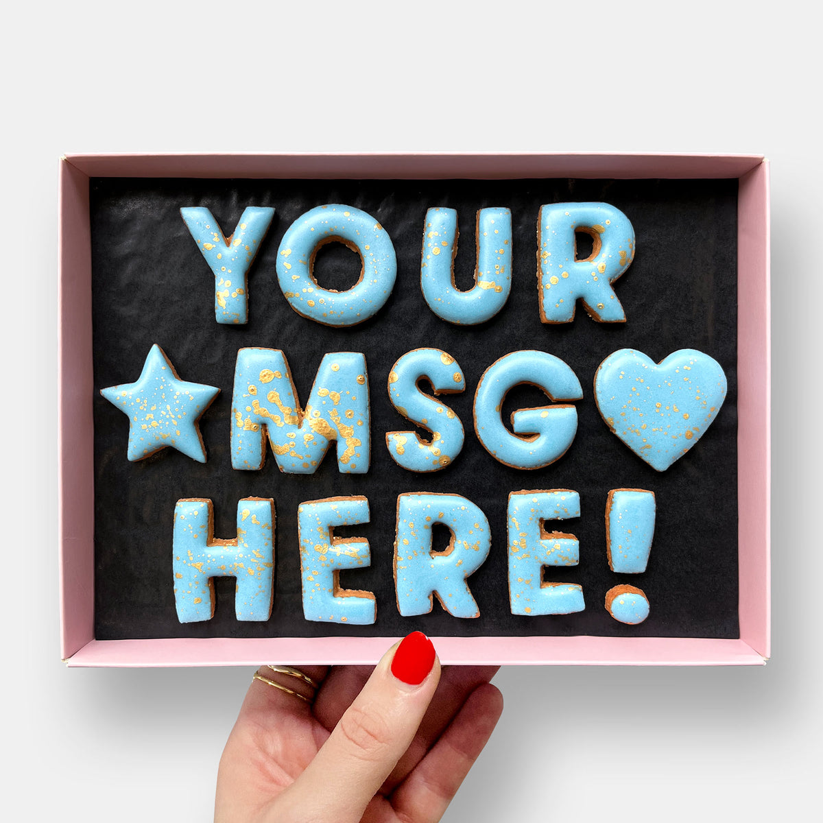 Personalised Custom Iced Cookie Message Box